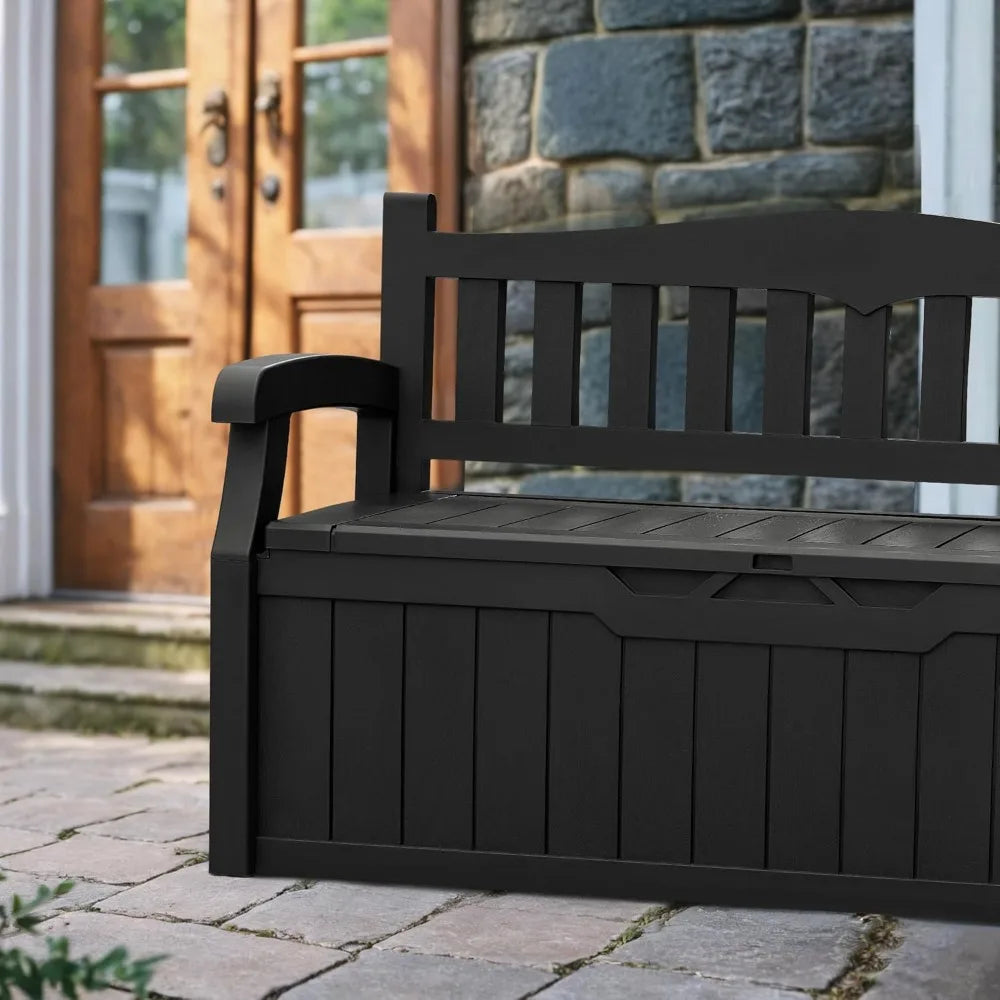 Best-Black 80 Gallon Storage Bench Deck Box
