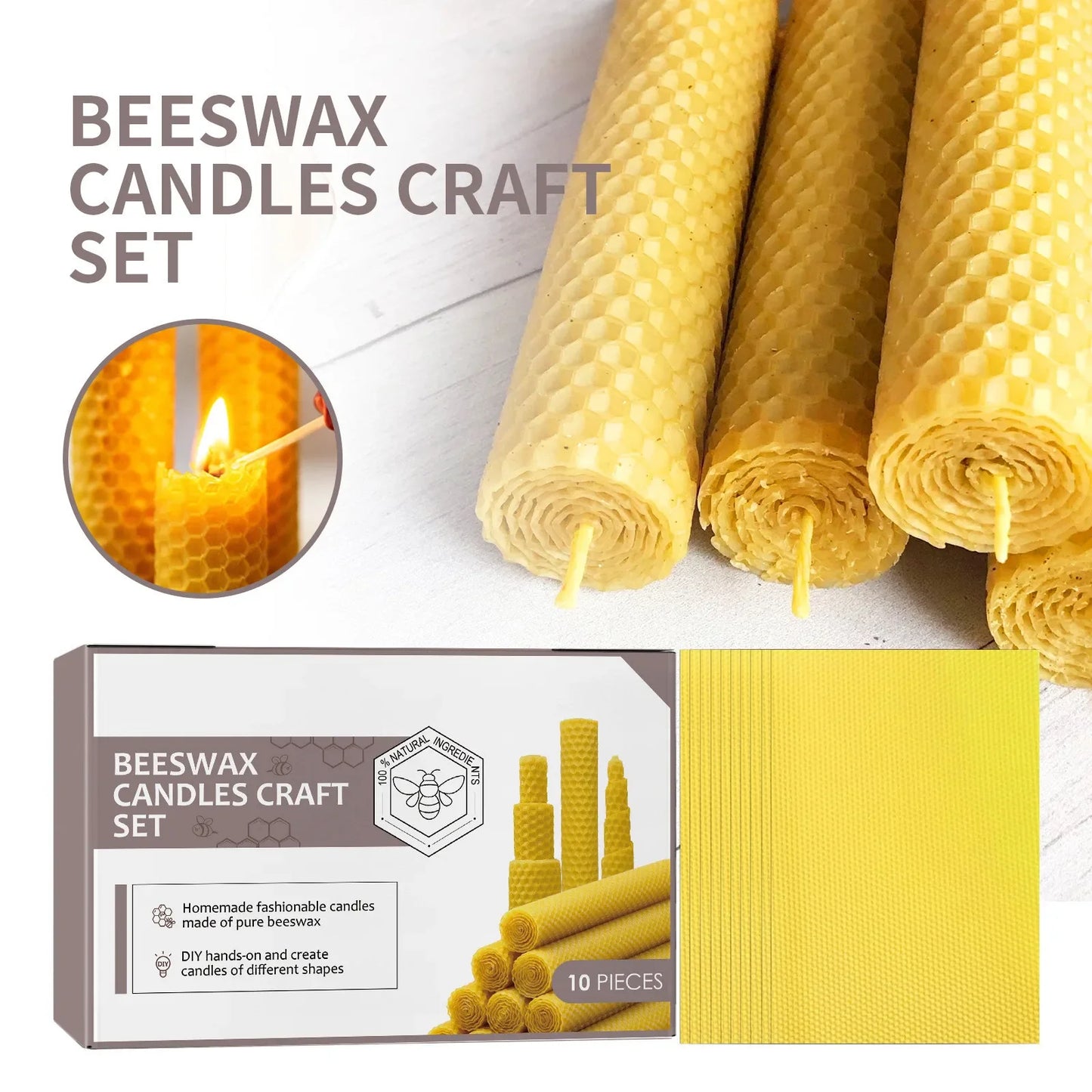 10/20/30pcs Beeswax Sheets Candle Making Craft