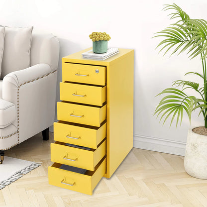 6 Drawer File Cabinet with Lock