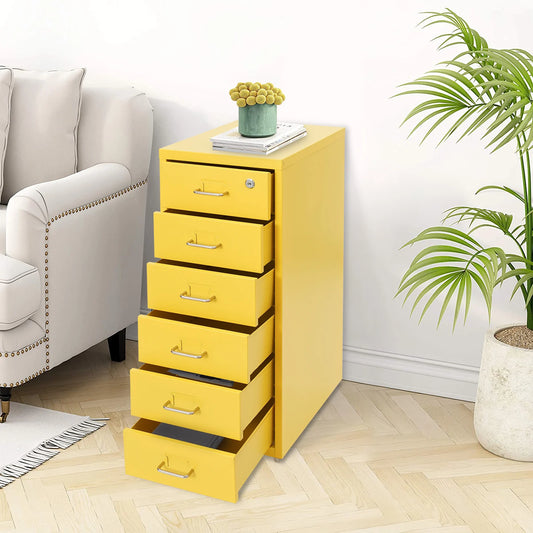 6 Drawer File Cabinet with Lock