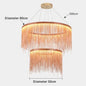 Led Ceiling Chandelier Gold Chains with Remote