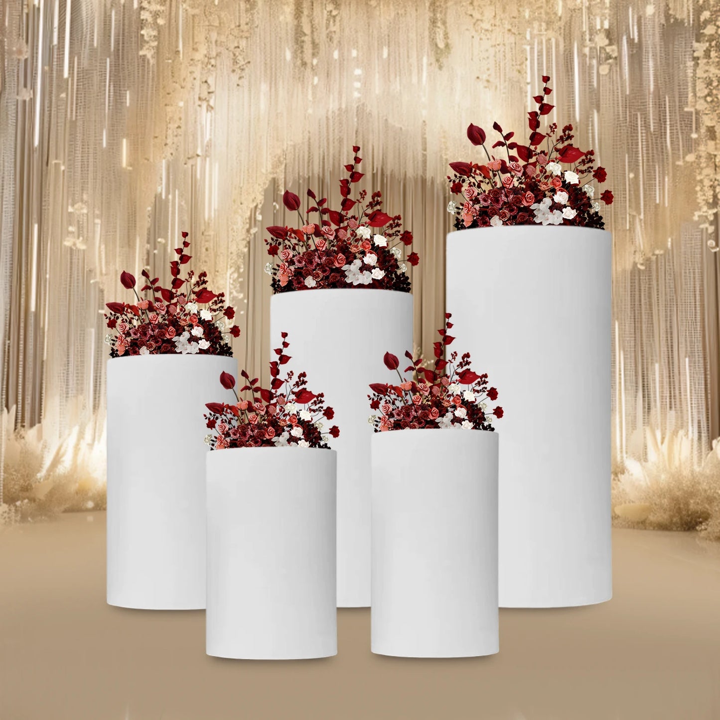 5Pcs Cylindrical Dessert Display Stands