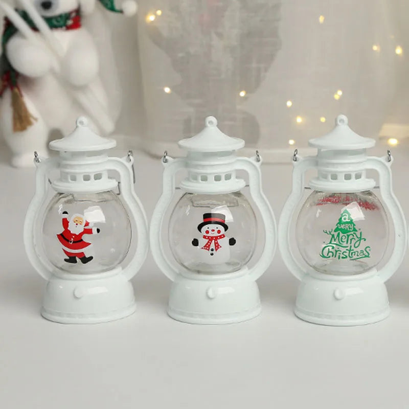 Portable LED Christmas Santa Claus Snowman Lanterns