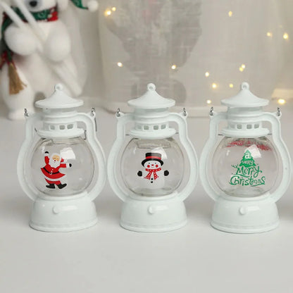 Portable LED Christmas Santa Claus Snowman Lanterns