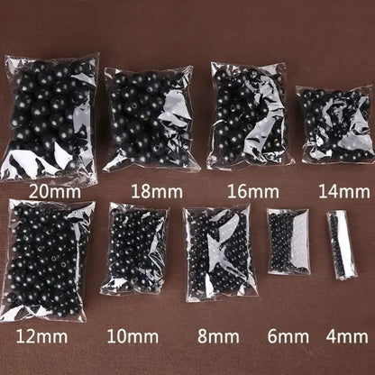 4mm-20mm Big Hole Round Natural Wooden Brown Coffee Beads