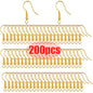 100/200pcs DIY Earring Findings Earrings Clasps Hooks Stainless Steel Hypoallergenic