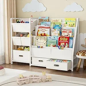 3 Tier Kids Bookshelf and Toy Storage Organizer