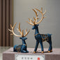 2Pcs/Set Resin Deer Figurine Elk Statue