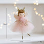 Cute pink mesh skirt golden crown ballet mouse pendant