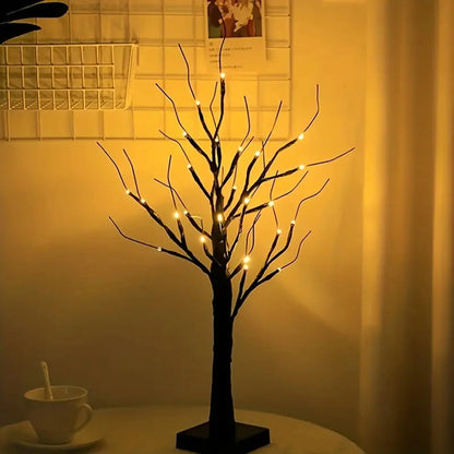 1PC 24 LED Birch Tree Light Adjustable Branches Battery Powered