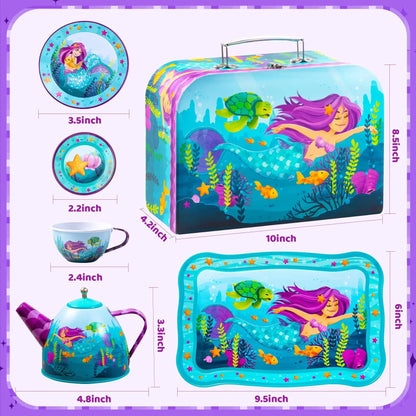 Tea Party Set Mermaid  Toddlers 2 3 4 5 6 Years Old