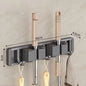 3/4 Hooks, Mop Holder Broom Organizer Rack