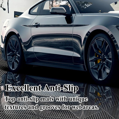 20 Pack Interlocking Drainage Tiles, 15.7 * 15.7 inch Rubber