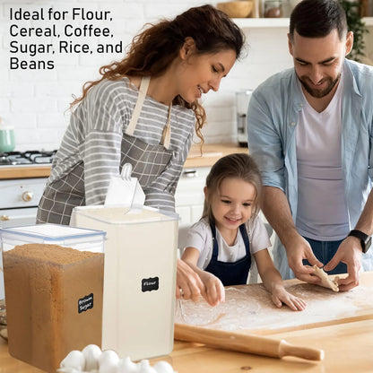 2Pcs 8.5L Large Food Storage Containers With Lids Airtight