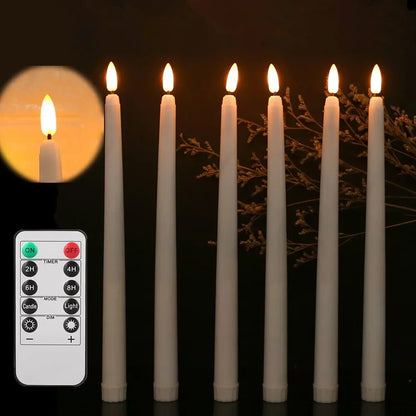 LED Flameless Taper Candles 6.5/11" Battery Operated