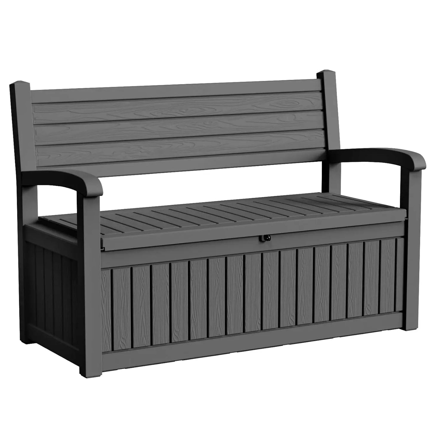 80 Gallon Outdoor Storage Bench Deck Box Waterproof Lockable