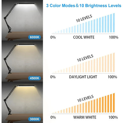 LED reading desk lamp/computer lamp, adjustable angle