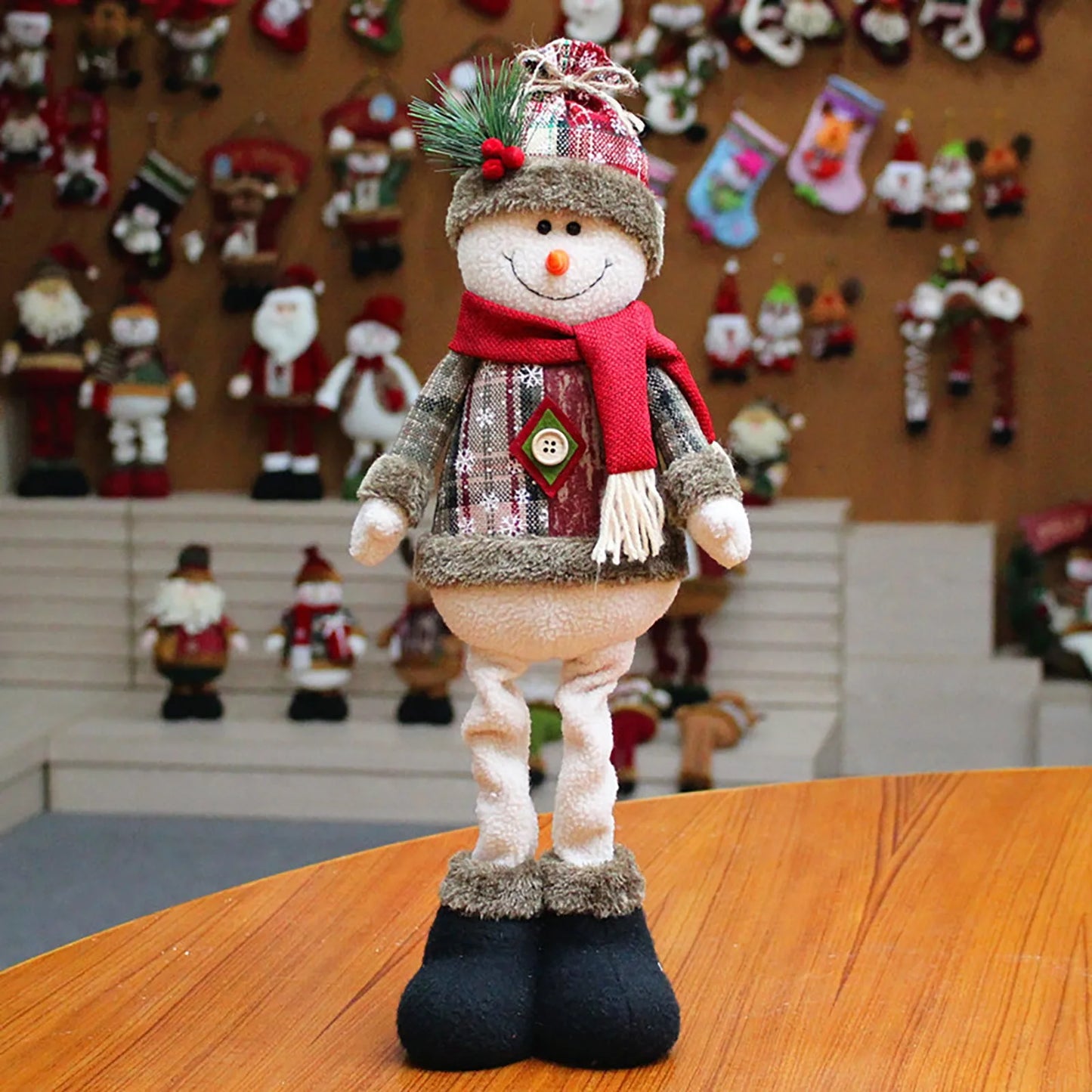 3PCS Christmas Decorative Christmas Dolls Reindeer Snowman Santa Claus