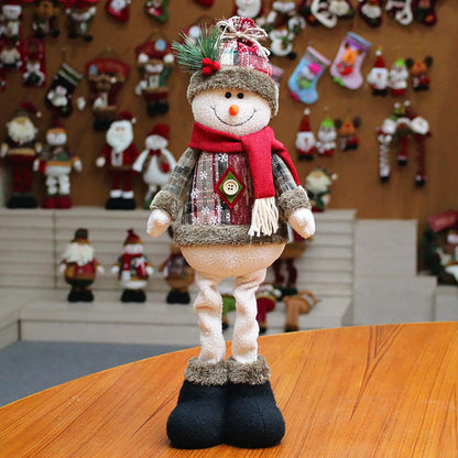3PCS Christmas Decorative Christmas Dolls Reindeer Snowman Santa Claus