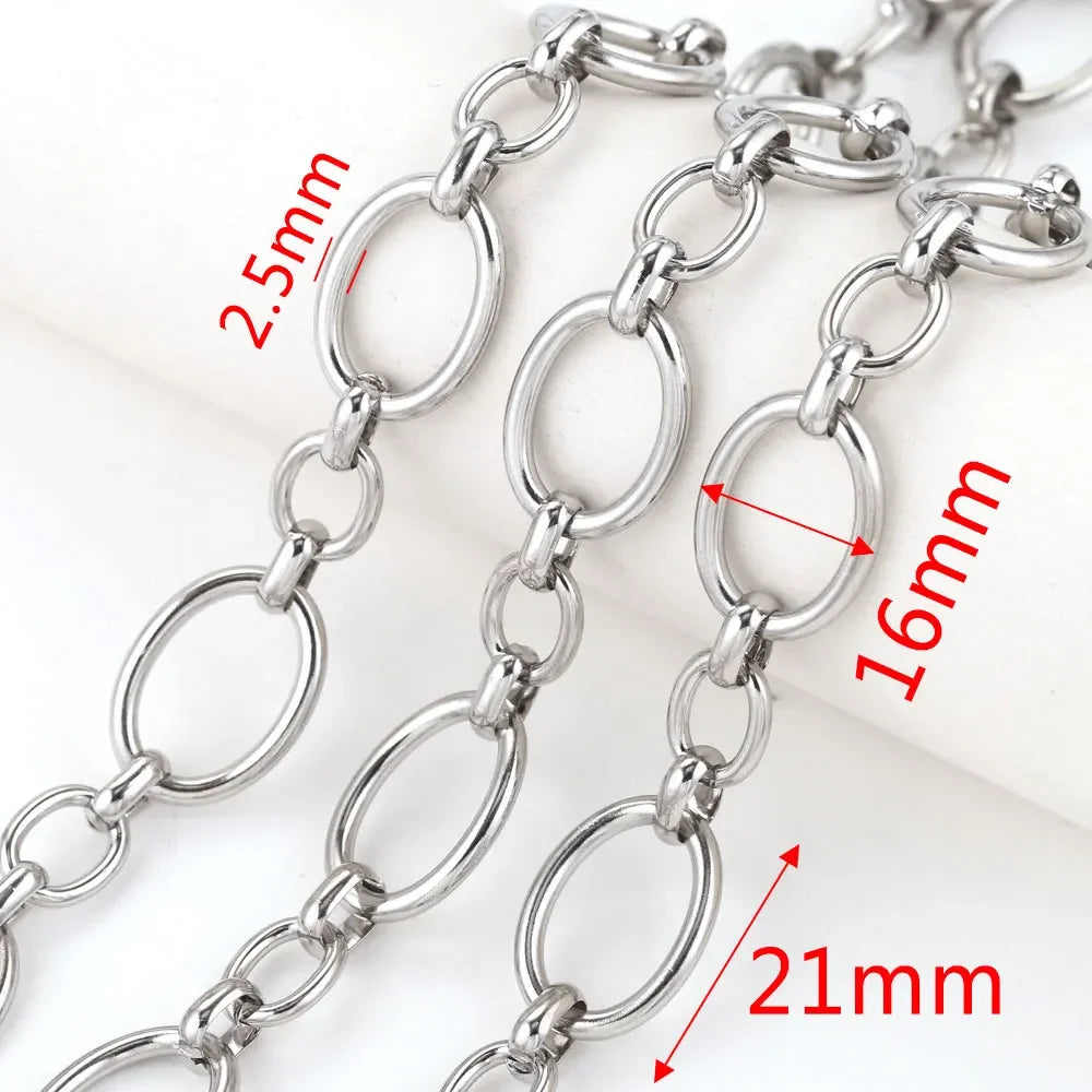 1 meter Stainless Steel Big Chains Handmade Thick Big Chain