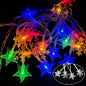 3M Christmas Lights LED Snowflake String Lights