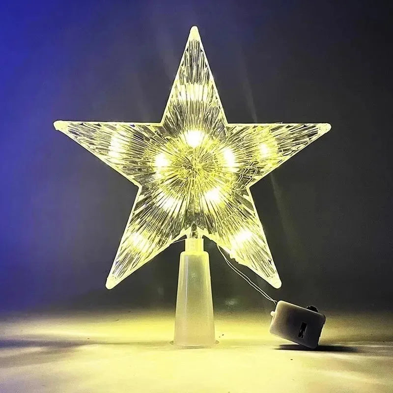 15cm Christmas Tree Decoration Stars Warm White Lights