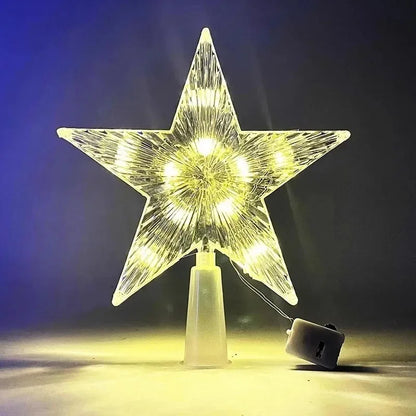 15cm Christmas Tree Decoration Stars Warm White Lights