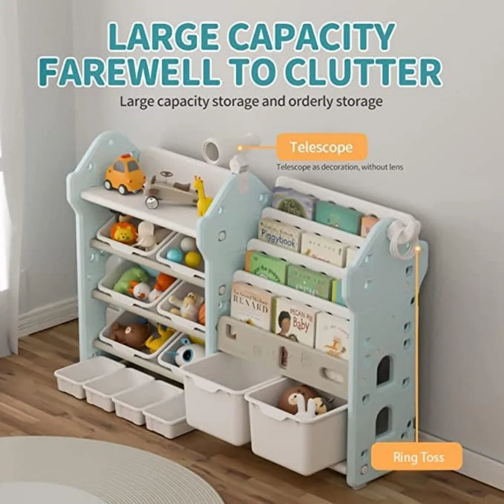 kids bookshelf and toy storage cabinet,
