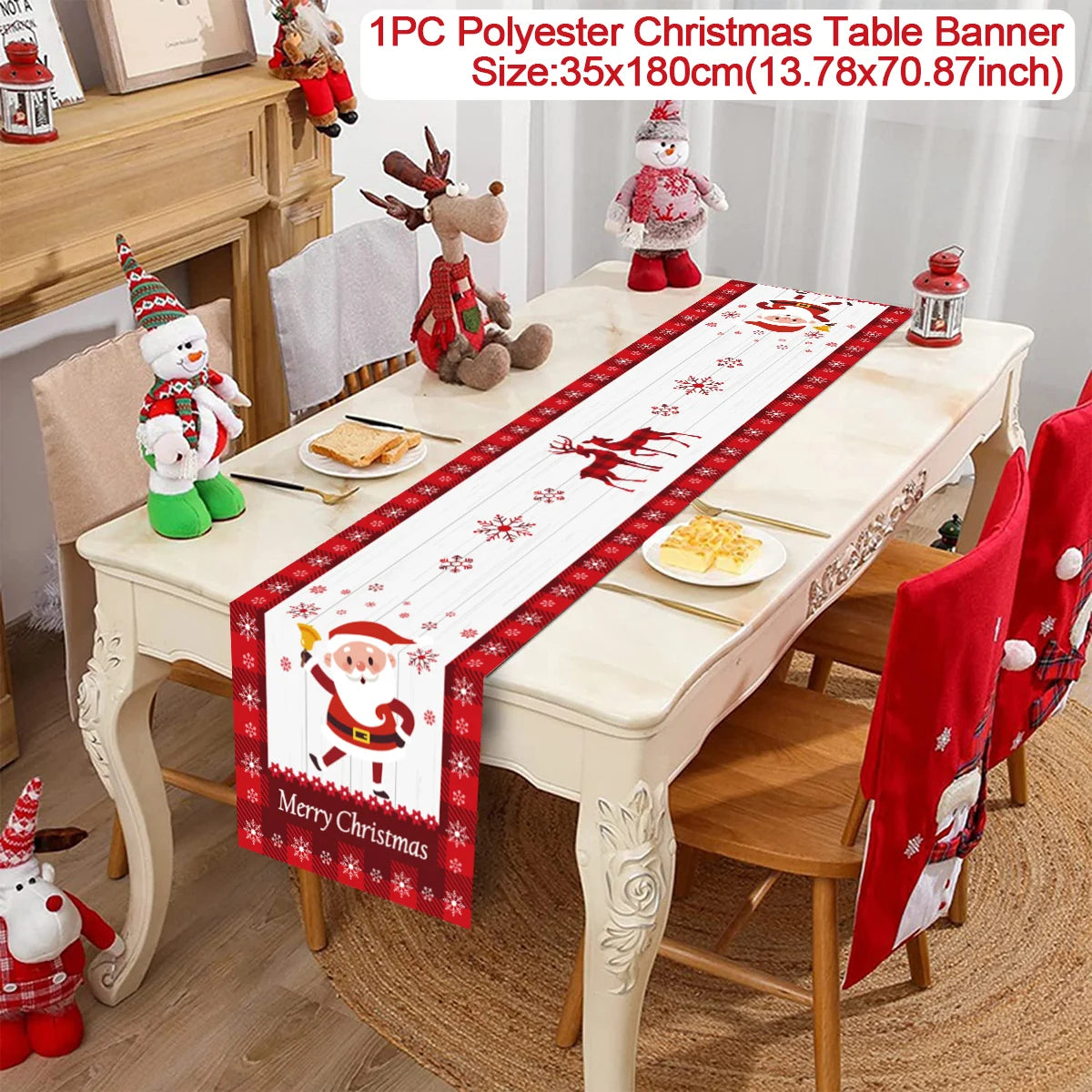 Christmas Table Runner Merry Christmas Decoration