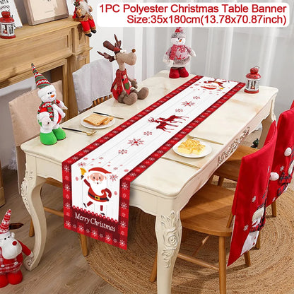 Christmas Table Runner Merry Christmas Decoration