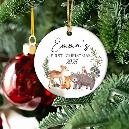 First Christmas Baby Ornament Gift Personalized