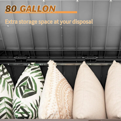 Best-Black 80 Gallon Storage Bench Deck Box