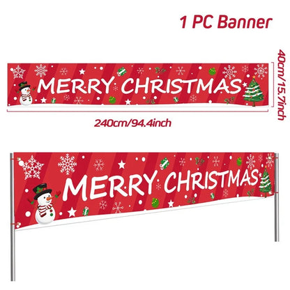Christmas Outdoor Banner Merry Christmas Decorations