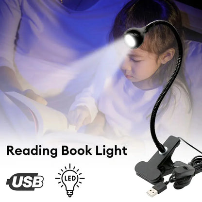LED Table Lamp  With  360° Holder Clip Flexible Angle Adjustable 5V USB Powered