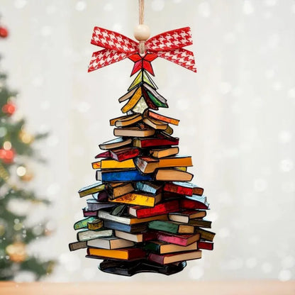 Acrylic Stacked Book Christmas Tree Ornament