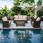 4 Piece Outdoor Patio Furniture Sets. Wicker