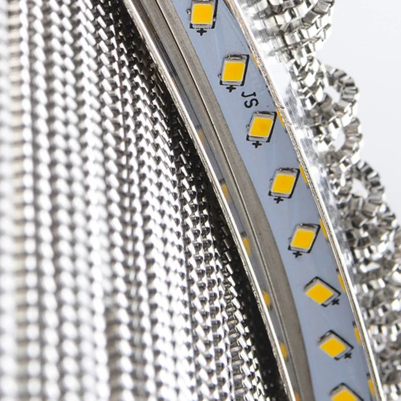 Led Ceiling Chandelier Gold Chains with Remote