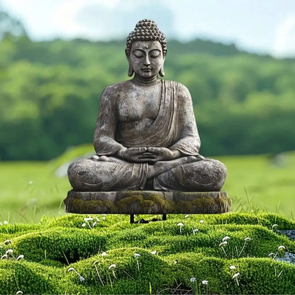 1 piece of flat acrylic antique Buddha garden stake decoration