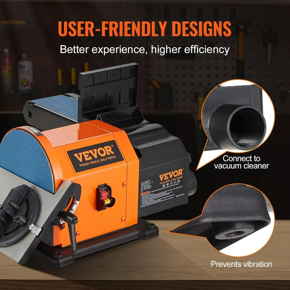 8-Disc and 4x36-Inch Belt Sander with 5A Induction Motor