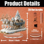 2D Bohemian-Style Acrylic Santa Sleigh Figurine