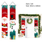 2Pc/set Christmas Door Hanging Banner Santa Claus Snowman