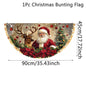 Christmas Outdoor Fan-shaped Flag Banner