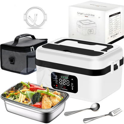 Rechargeable Timer Automatic Heating Lunch Box