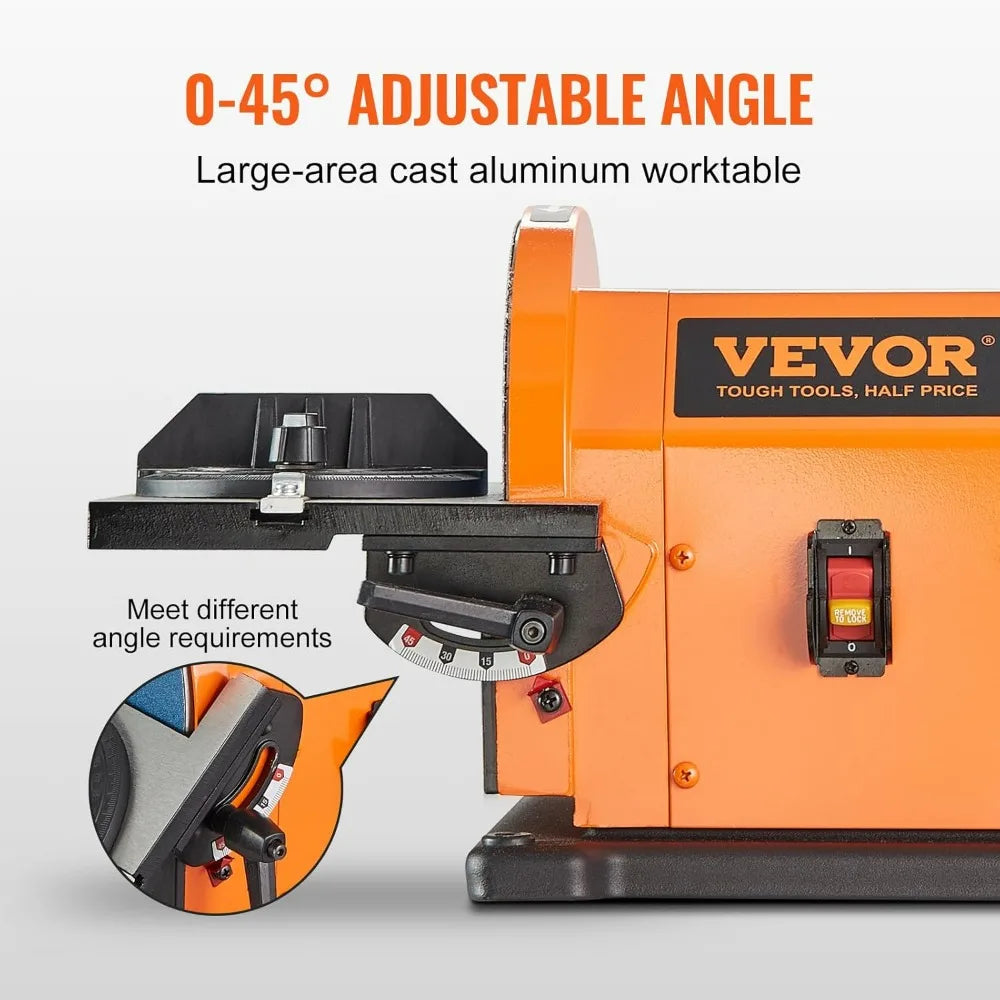 8-Disc and 4x36-Inch Belt Sander with 5A Induction Motor