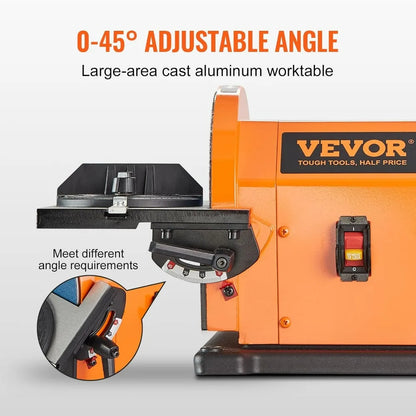 8-Disc and 4x36-Inch Belt Sander with 5A Induction Motor