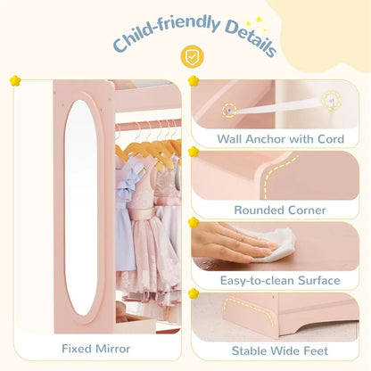 Kids Dress up Storage with Mirror
