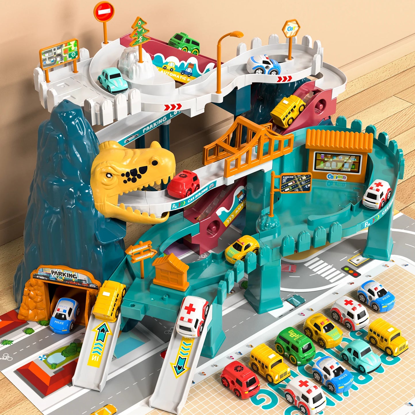Dinosaur Race Track Playset