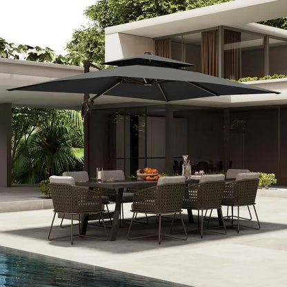10' X 13' Patio Rectangle Offset Cantilever Umbrella