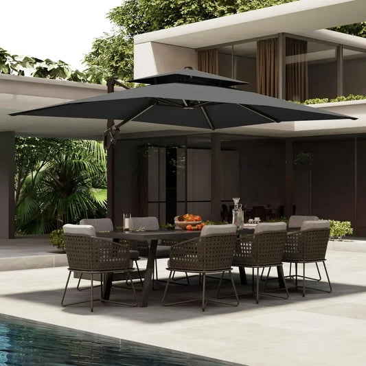 10' X 13' Patio Rectangle Offset Cantilever Umbrella