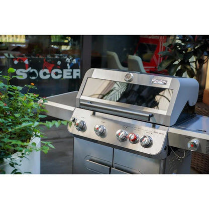 Stainless Steel 4 Burner Propane Gas Grill w/Side Burner 62,000 BTU